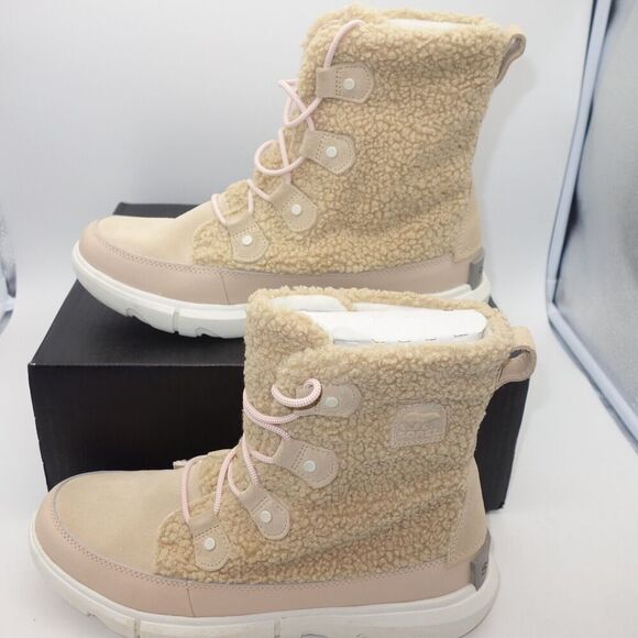NEW Sorel Explorer II Joan Cozy Boot Tan Brown Nova Sand Sea Salt Women's 10 - Picture 3 of 8